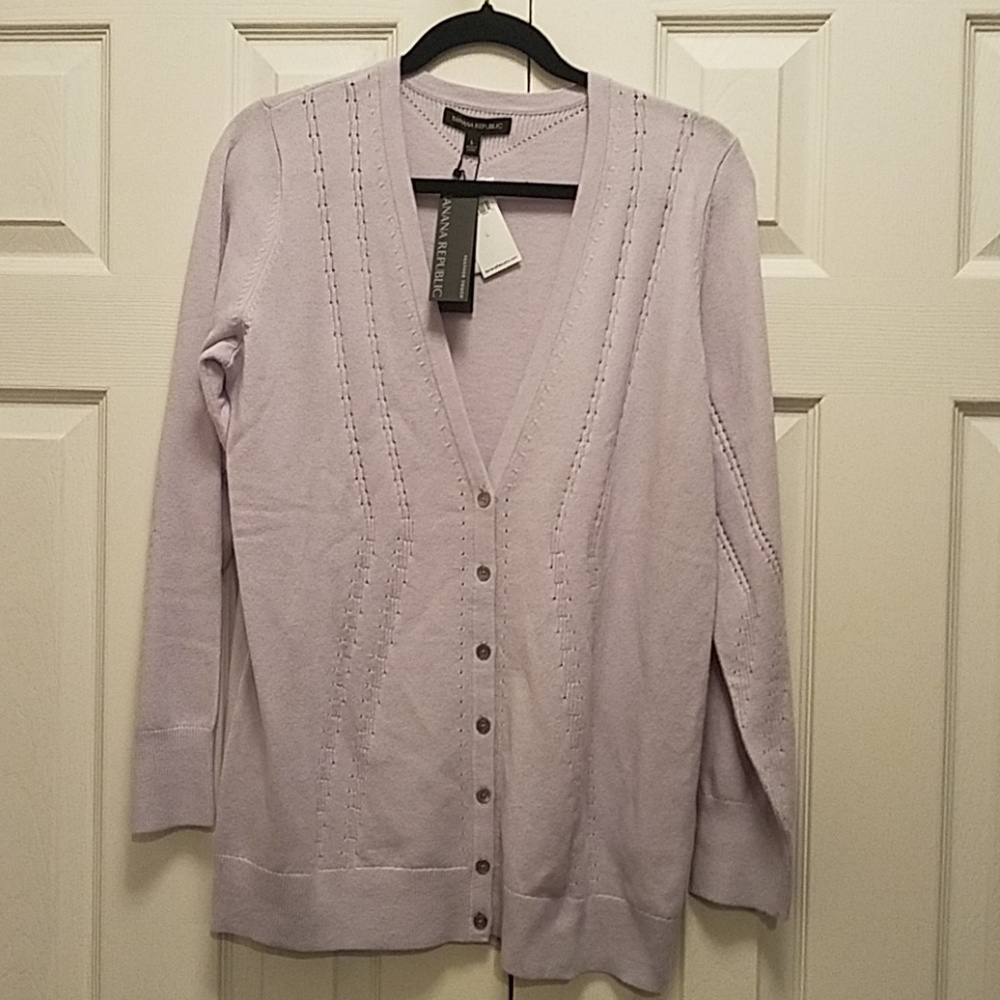 NWT Banana Republic Pointelle Boyfriend Cardigan